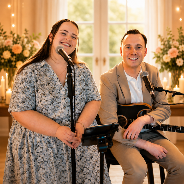 Akoestisch duo One Fine Day bruiloft ceremonie